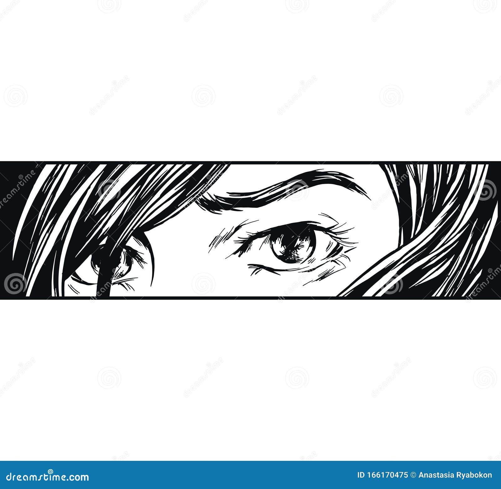 ink drawing eyes manga 